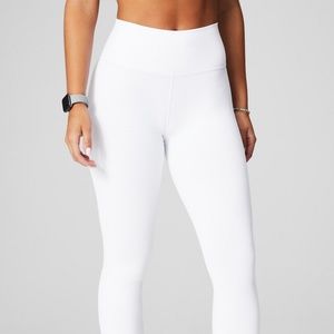 White Fabletics PowerHold Leggings with Pockets